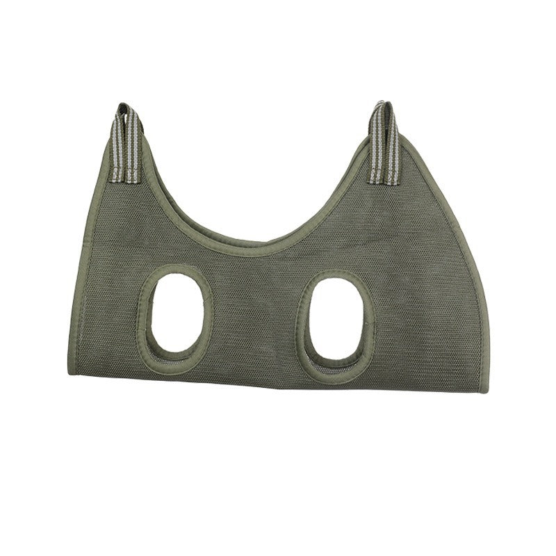 Green mesh animal muzzle on a white background